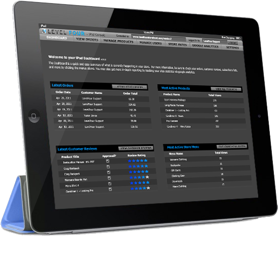 version 8 iPad administration console