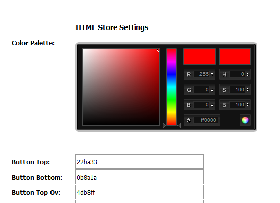 HTML5 Color Designer